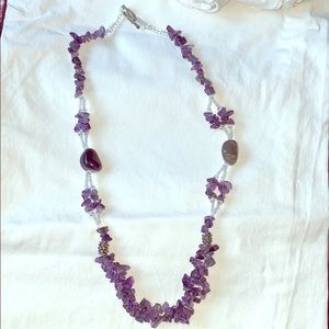 Purple quartz necklace